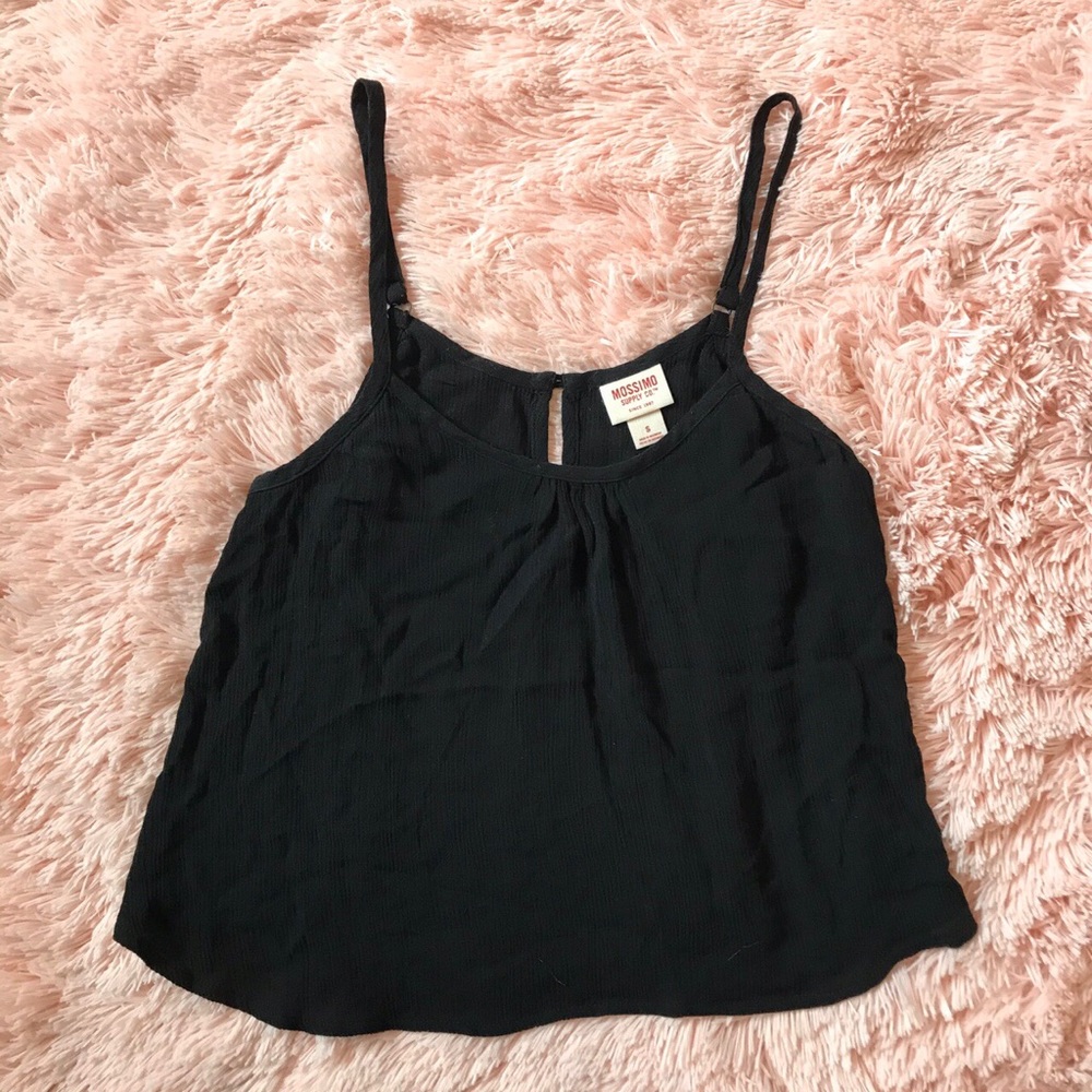 Target black flowy crop tank top